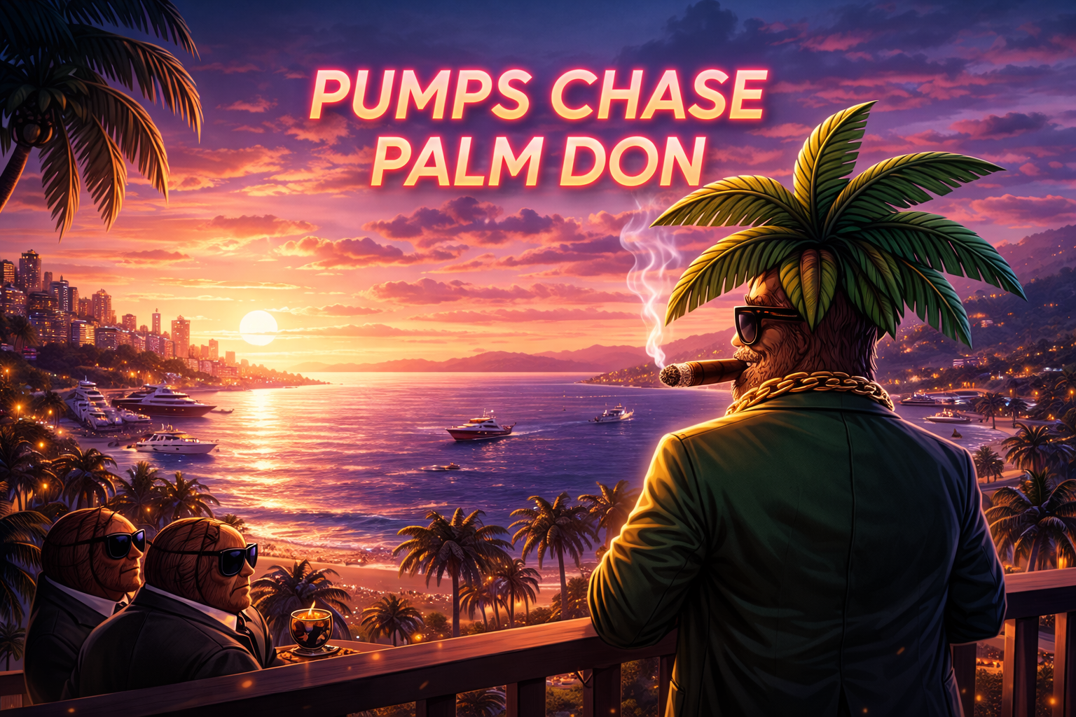 Pumps chase Palm Don banner